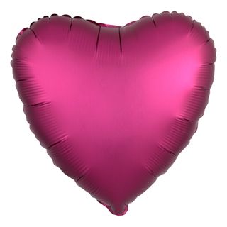Folieballon Hjerte Silke Pomegranate