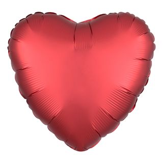 Folieballon Hjerte Silke Rød