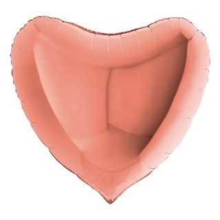 Folieballon Hjerte Stor Rosaguld