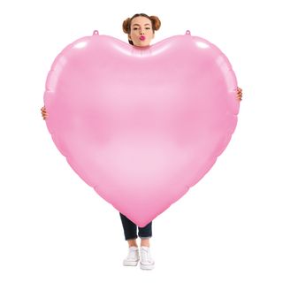 Folieballon Hjerteformet XXL Lyserød
