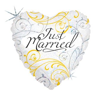 Folieballon Just Married Hjerte