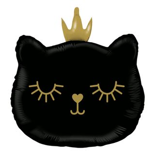 Folieballong Katt Prinsessa Svart