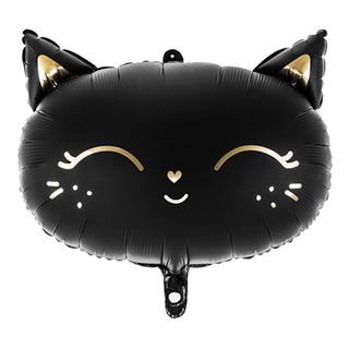 Folieballon Kat Sort