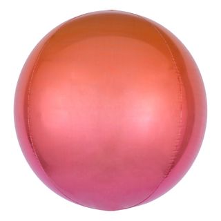 Folieballon Orbz Ombré Rød & Orange
