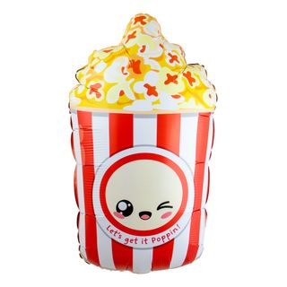Folieballon Popcorn Kawaii