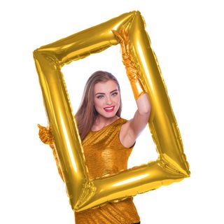 Folieballon Selfieramme Guld