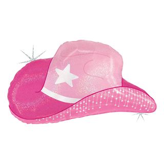 Folieballon Lyserød Cowgirl Hat