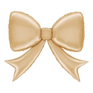 Folieballong Rosett White Gold
