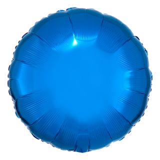 Folieballon Rund Metallic Blå