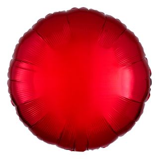 Folieballon Rund Metallic Rød
