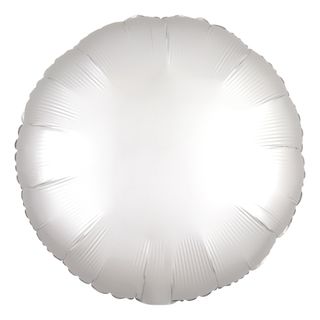 Folieballon Rund Satin Hvid