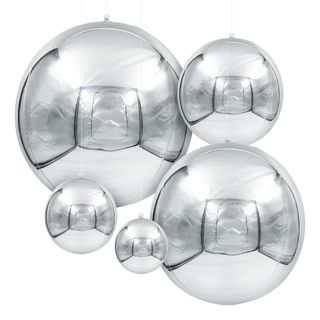 Folieballon Spejlkugle Sølv 3-pak