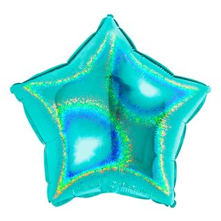 Folieballon Stjerne Glitter Tiffany