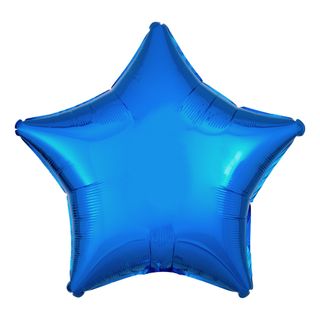 Folieballon Stjerne Metallic Blå