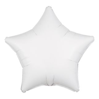 Folieballon Stjerne Metallic Hvid