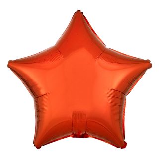 Folieballon Stjerne Orange Metallic