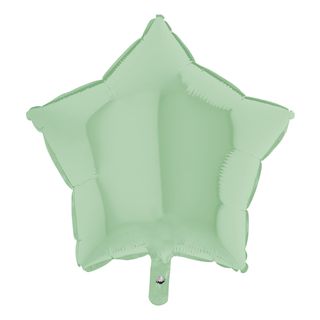 Folieballon Stjerne Pastelgrøn Mat