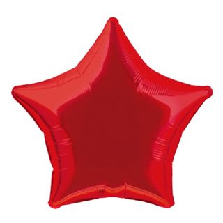 Folieballon Stjerne Rød
