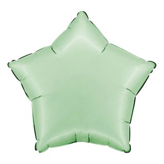 Folieballon Stjerne Satin Glazed Mint