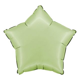 Folieballon Stjerne Satin Olive Green