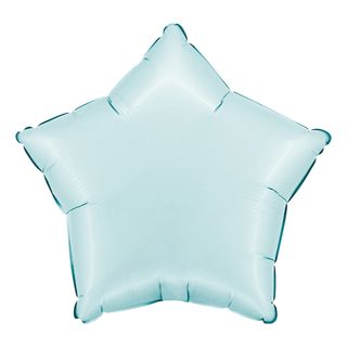 Folieballon Stjerne Satin Pastel Blå