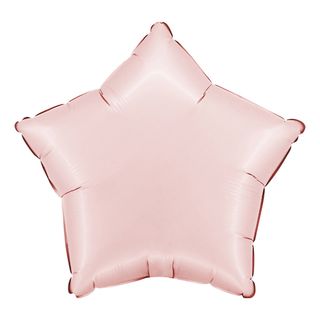 Folieballon Stjerne Satin Pastel Pink