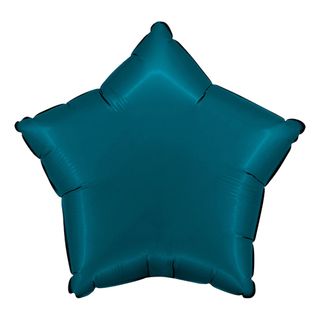 Folieballon Stjerne Satin Petrol Blue