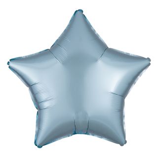 Folieballon Stjerne Silke Blå Pastel