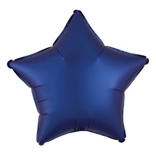 Folieballon Stjerne Silke Mørkeblå