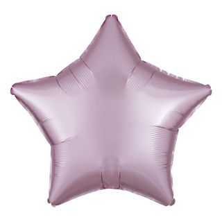 Folieballon Stjerne Silke Lyserød