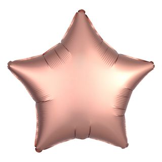 Folieballon Stjerne Silke Roséguld