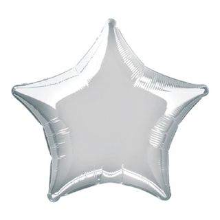 Folieballon Stjerne Sølv