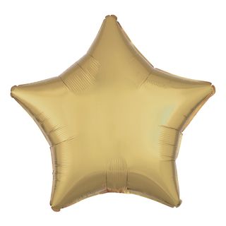 Folieballon Stjerne Hvidguld Metallic