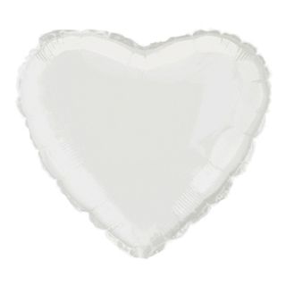 Folieballon Hjerte Hvid