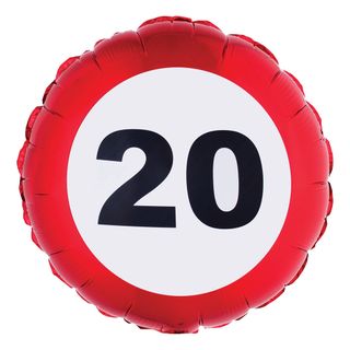 Folieballon Trafikskilt 20