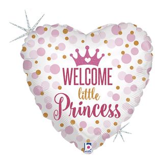 Folieballon Welcome Little Princess
