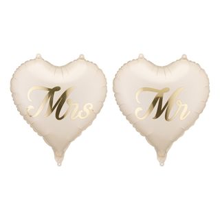 Folieballon Hjerte Mr & Mrs