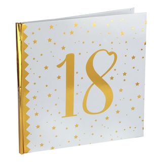 Gæstebog 18 Hvid/Guld