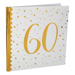 Gæstebog 60 Hvid/Guld