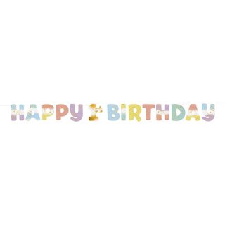 Guirlande Happy 1st Birthday Flerfarvet