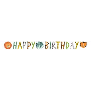 Bogstavguirlande Happy Birthday Jungledyr
