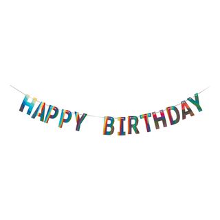 Guirlande Happy Birthday Farvestrålende