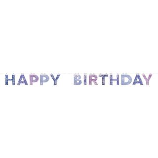 Guirlande Happy Birthday Galaxy Lilla