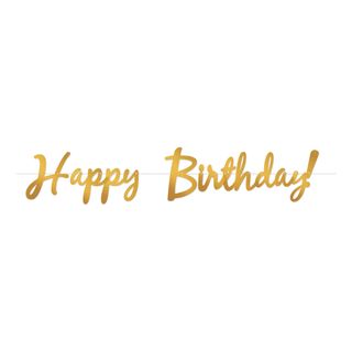 Guirlande Happy Birthday Guld