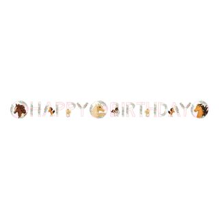 Guirlande Happy Birthday Heste