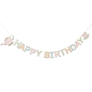Guirlande Happy Birthday Tea Party