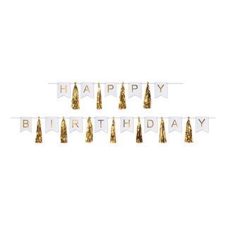 Guirlande Happy Birthday Kvaster Guld