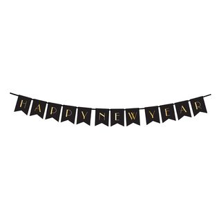 Guirlande Happy New Year DIY Sort/Guld