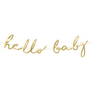 Guirlande Hello Baby Guld Metallic