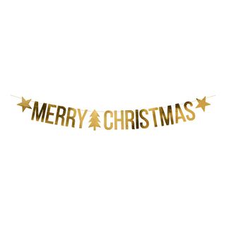 Guirlande Merry Christmas DIY Guld Metallic